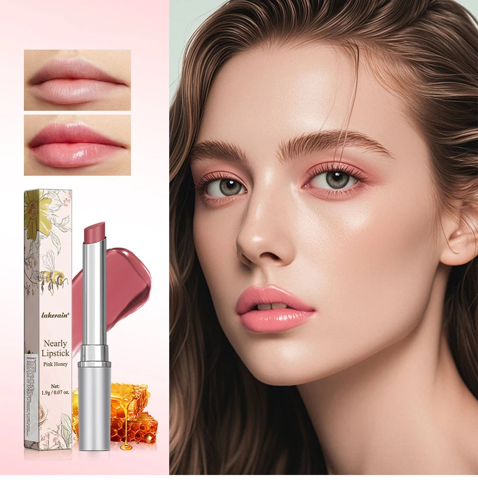 Lakerain Nearly Lipstick Lip Balm Natural Color Creamy Texture Long Lasting Moisturizing  Nourishing Lip Care Gloss Cosmetic