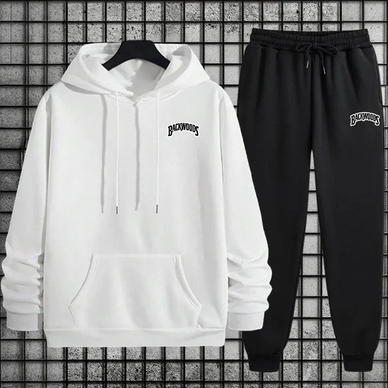 2025 Hot Sale Men's Tracksuit Hoodie + Pants 2pcs Set Urban Casual Fashion Sportswear Male Autumn Winter Daily Sporty Outfits