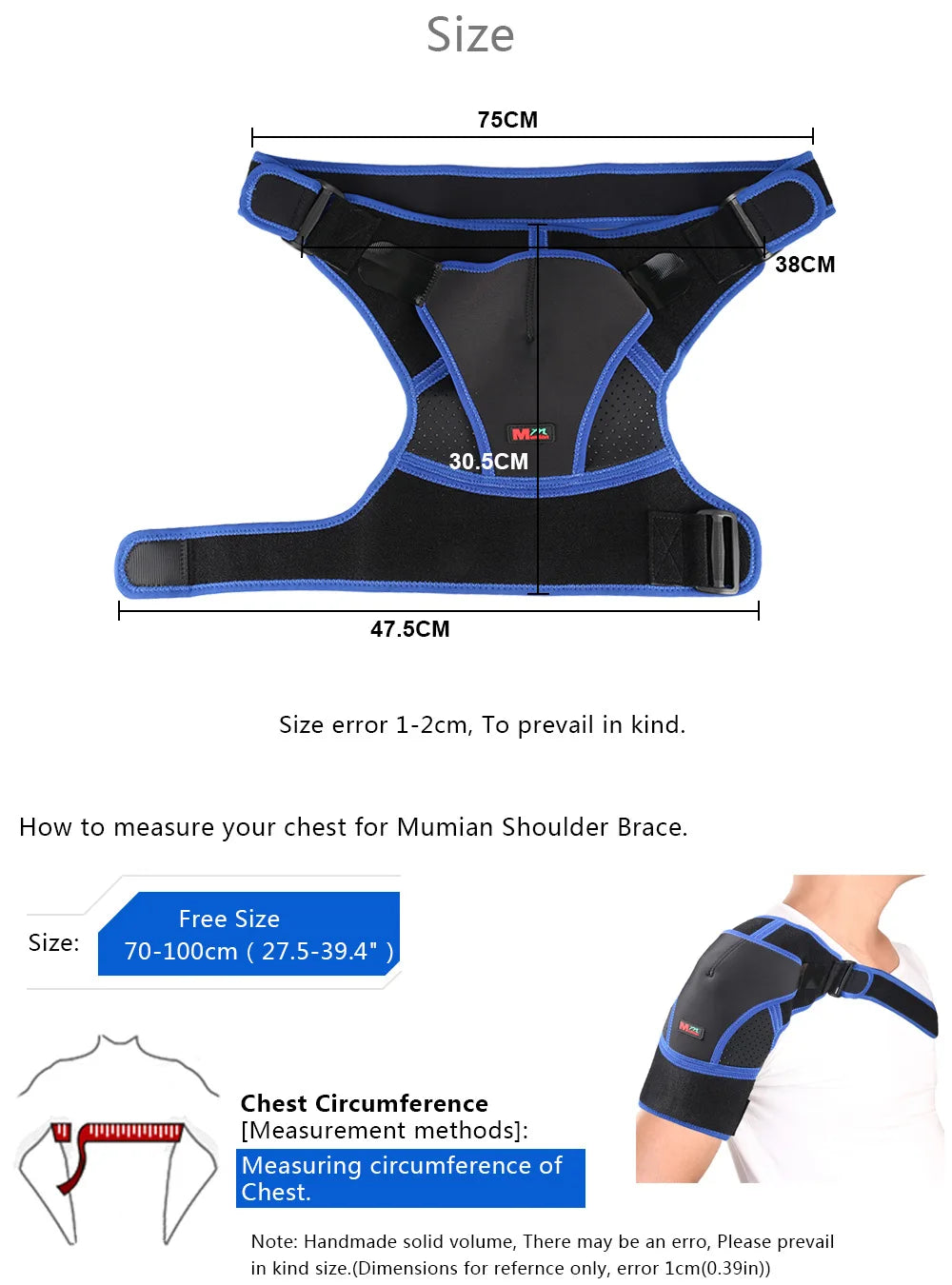 Breathable Shoulder Brace with Pressure Pad Neoprene Sleeve Ice Support Pain Shoulder Compression Air Bag Shoulder Protector