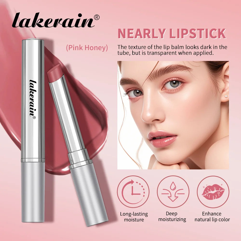 Lakerain Nearly Lipstick Lip Balm Natural Color Creamy Texture Long Lasting Moisturizing  Nourishing Lip Care Gloss Cosmetic