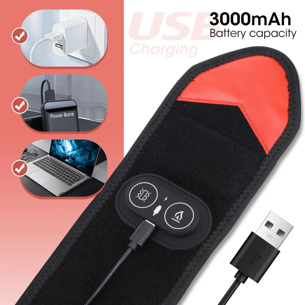 Wireless Electric Heating Hand Wrist Massager 660&850nm Red Light Vibration Hand Massage Wrist Guard Full Body Band Support Belt