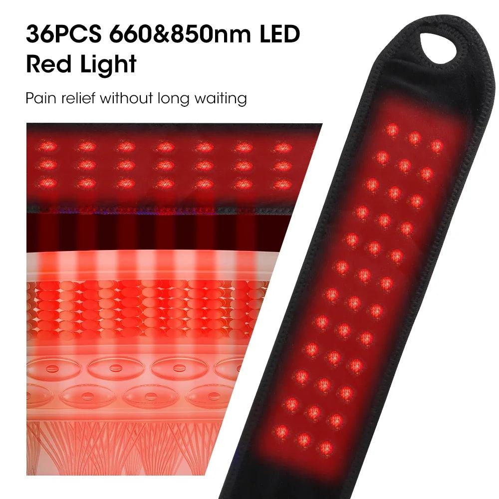 Wireless Electric Heating Hand Wrist Massager 660&850nm Red Light Vibration Hand Massage Wrist Guard Full Body Band Support Belt