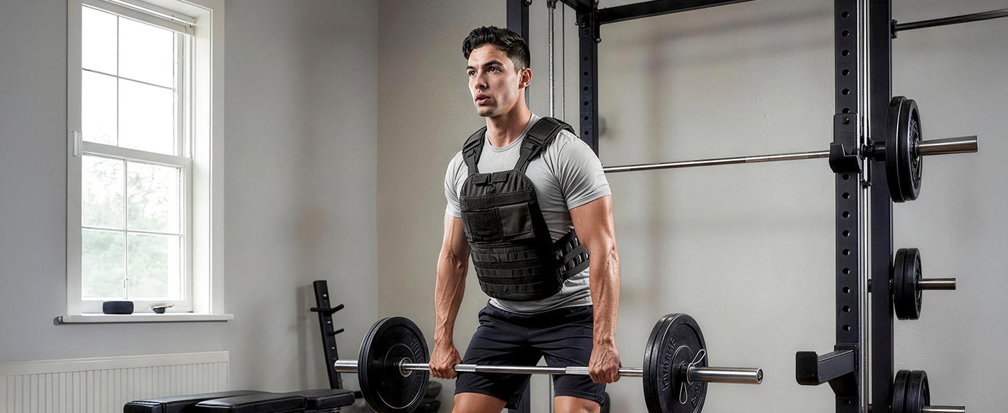SucceBuy Weighted Vest Body Weight Vest with Shoulder Pad and Reflective Stripe Workout Equipment for  Strength Training Running